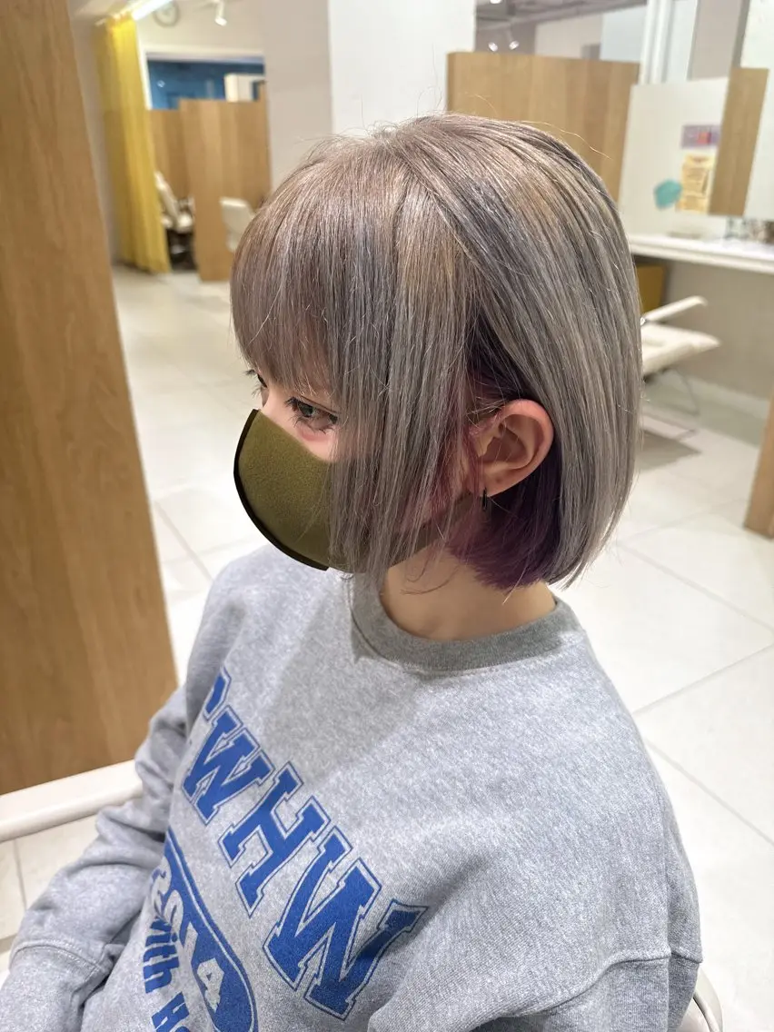 【✨ブリーチ✨】カット&ダブルカラー&トリートメントの写真