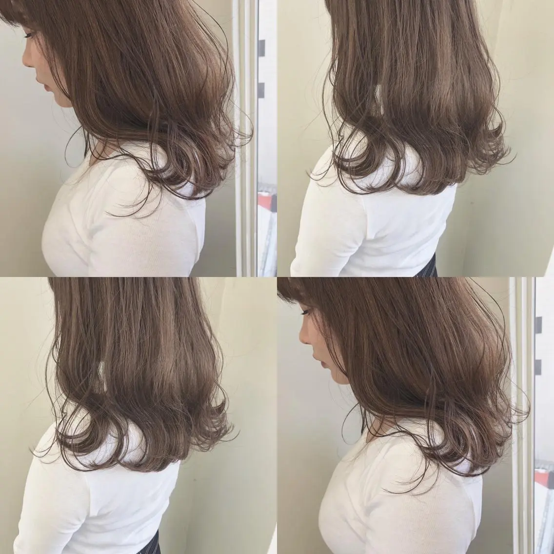 セミロング アッシュ カット ヘアカラー トリートメント 小澤大輔 YOLO hairのヘアスタイル