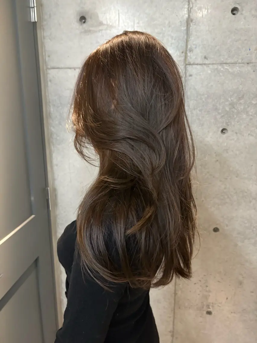 ロング カラー カット ヘアカラー トリートメント Saki/レイヤー/ 柔らかカラーのヘアスタイル