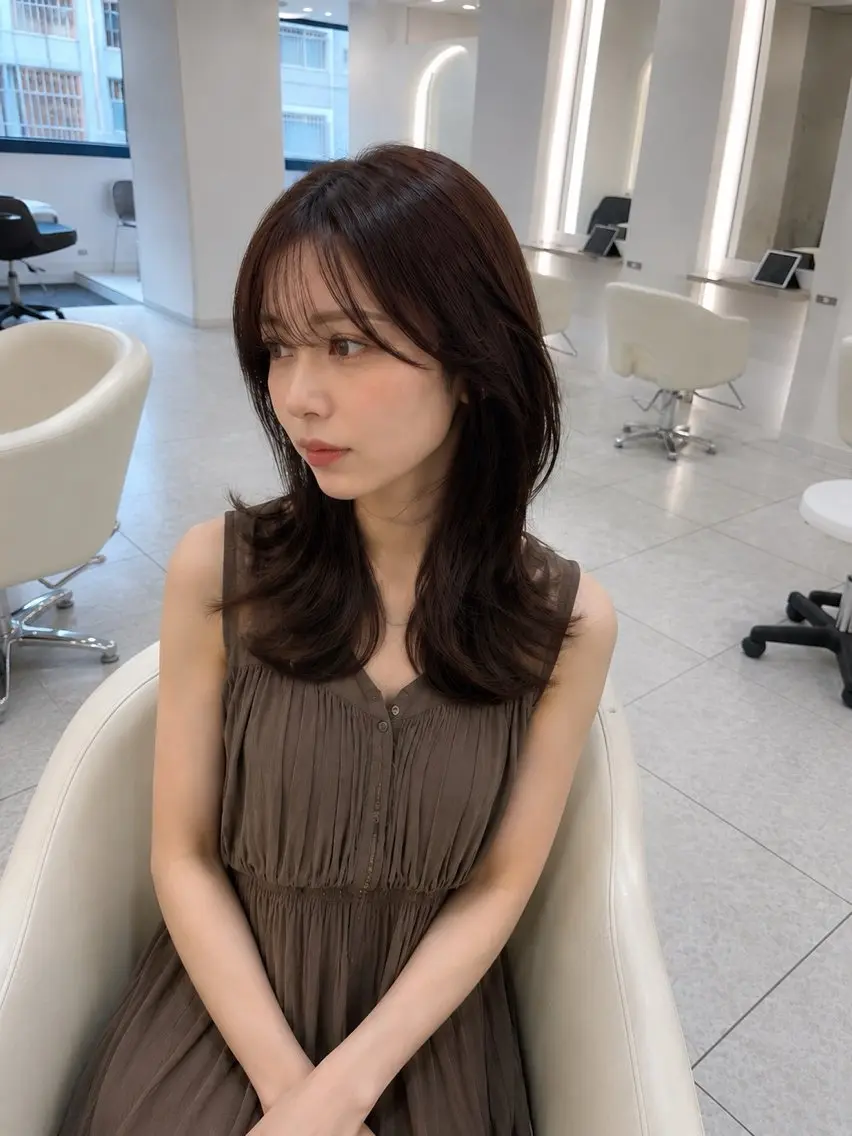 セミロング カット ヘアカラー トリートメント FORCE 荻原卓冶のヘアスタイル
