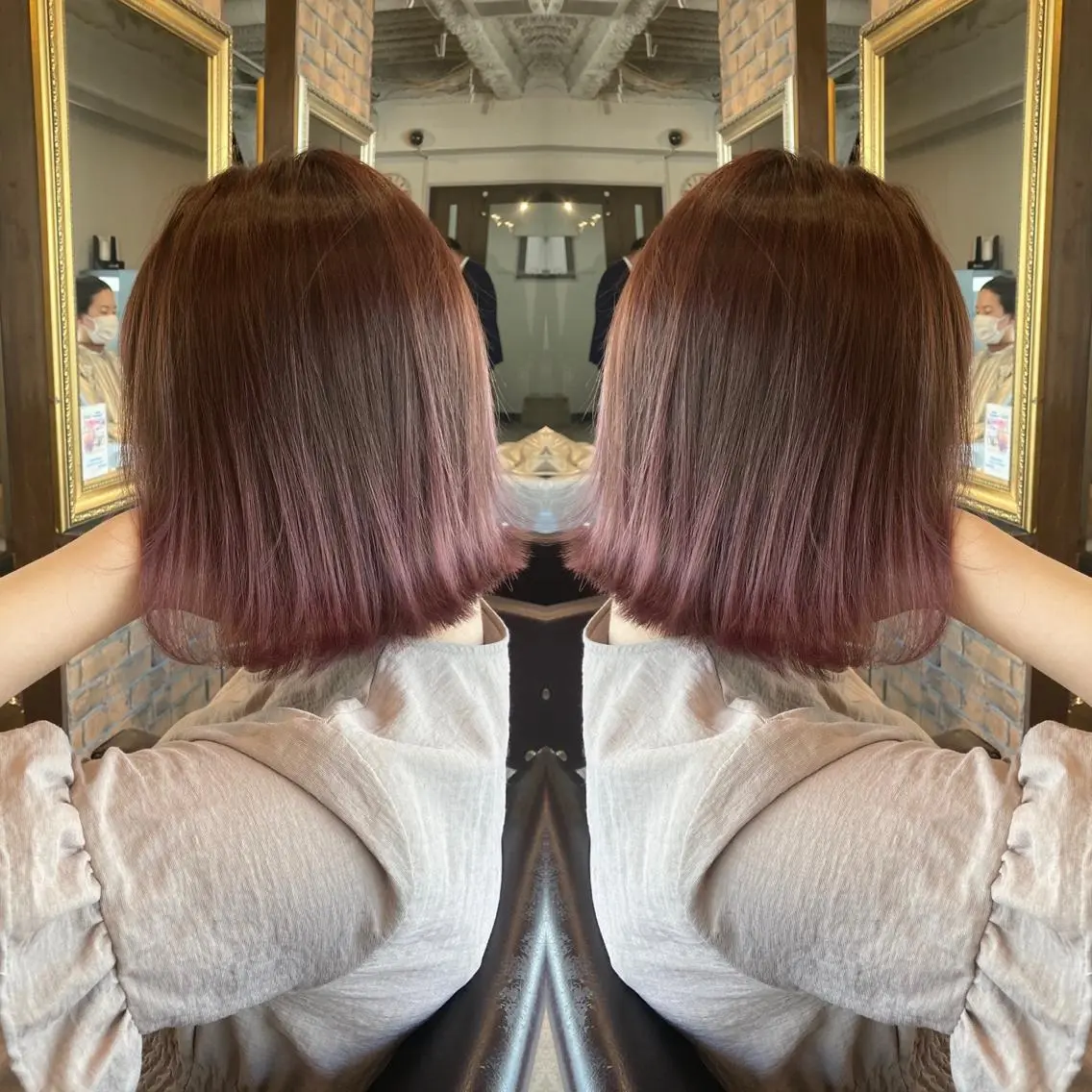ショート カラー グラデーションカラー ピンクカラー 美髪・艶髪特化美容師 RYOJIのヘアスタイル