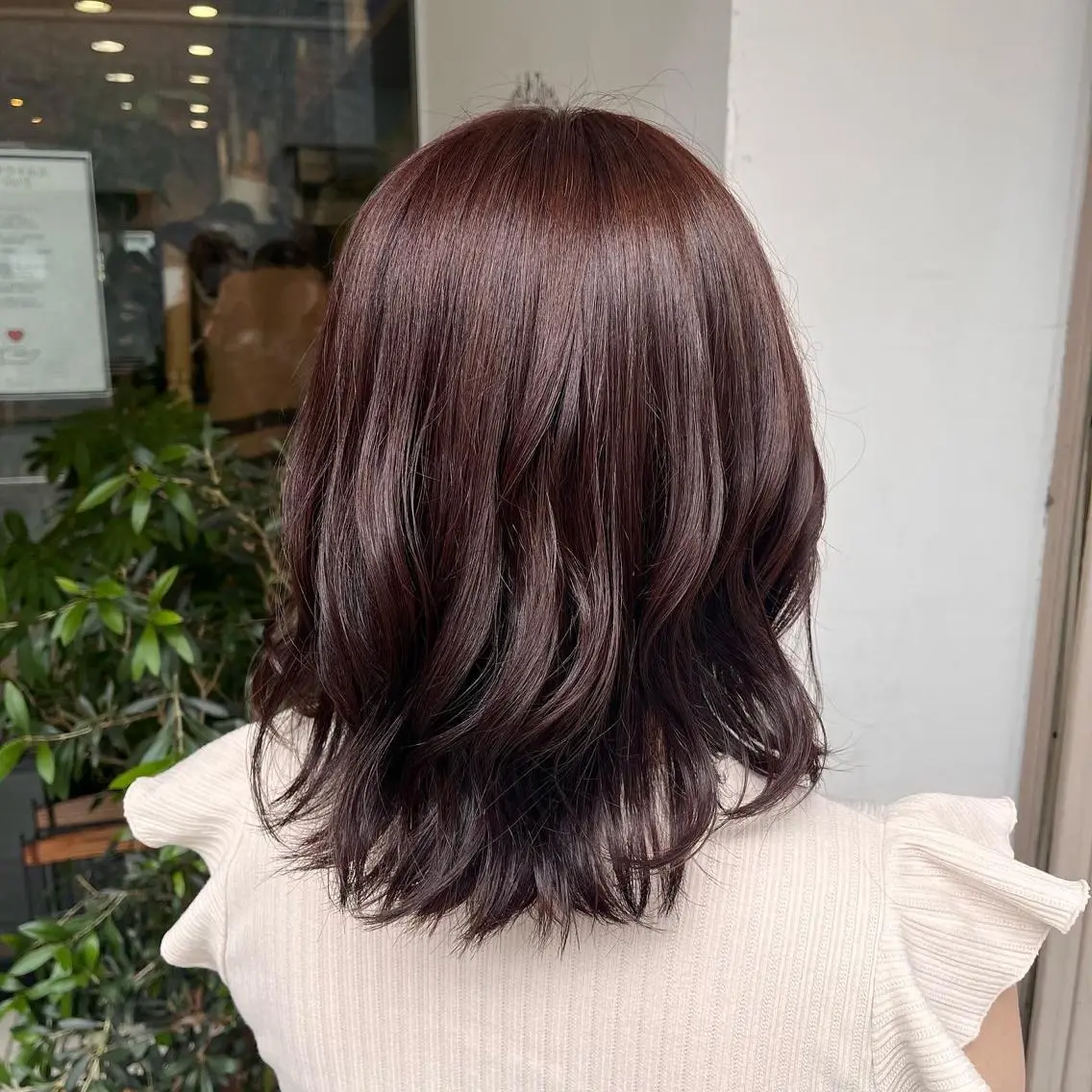 ミディアム カラー ピンクカラー バイオレットカラー ヘアカラー よしだ しおりのヘアスタイル