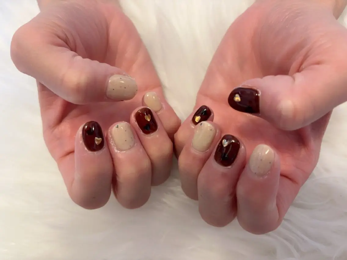 ネイル ワンカラーネイル バレンタイン komohana salon🌺のネイルデザイン