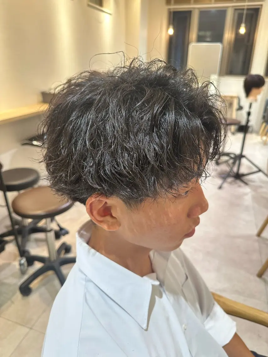 ショート パーマ メンズ メンズパーマ カット パーマ トリートメント 【パーマの達人】 💎メンズ特化🔥徹のヘアスタイル
