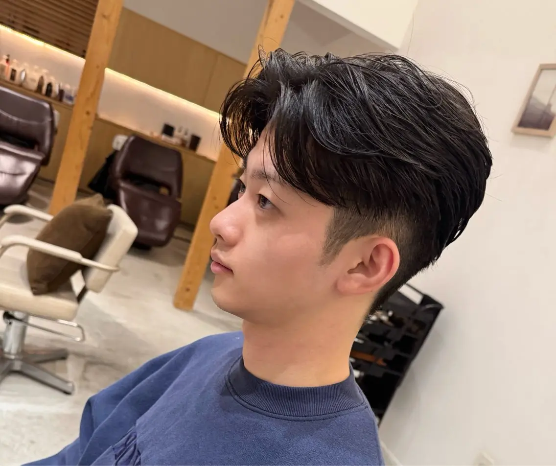 骨格矯正メンズカット＋ニュアンスパーマ/カルマパーマ+2stepトリートメントの写真