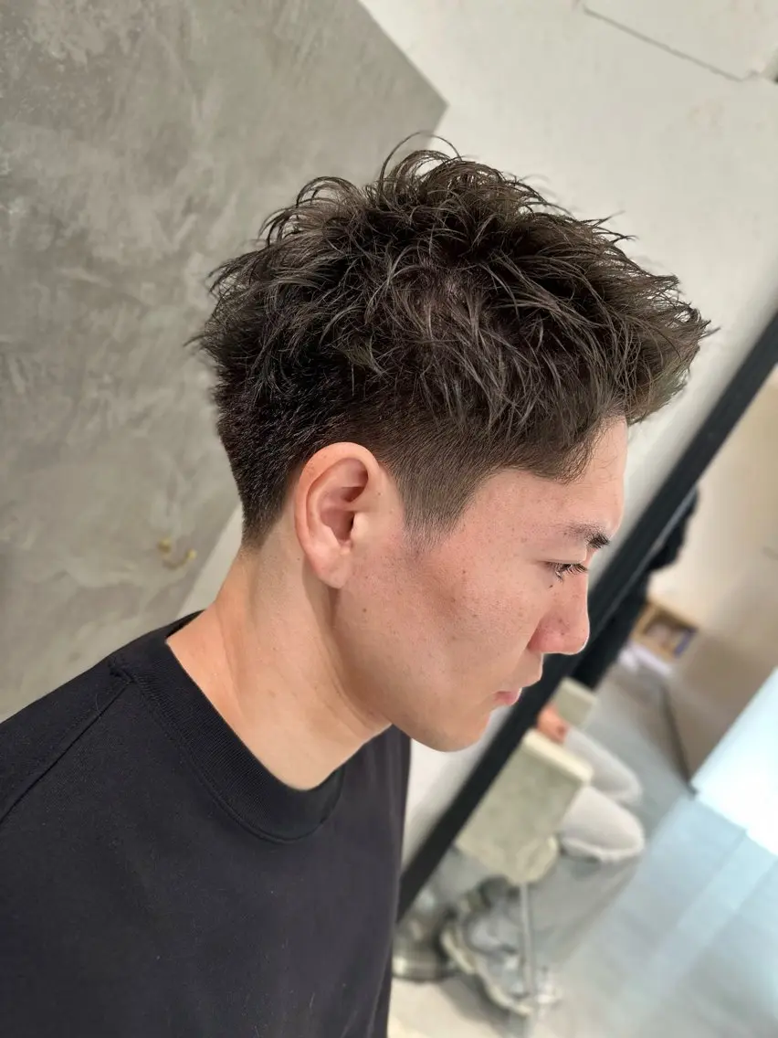 ショート カット パーマ 高取 涼のヘアスタイル