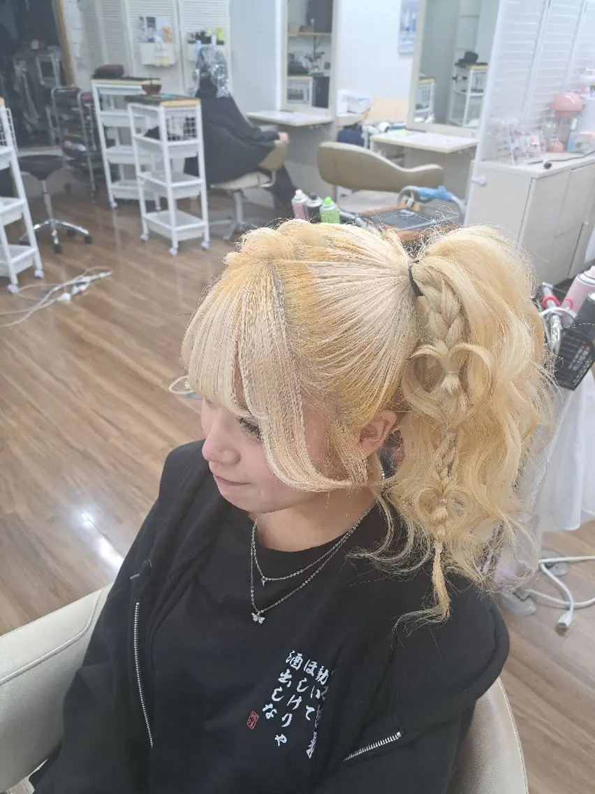セミロング ヘアアレンジ ヘアセット GLOSS心斎橋🌹 はるなのヘアスタイル