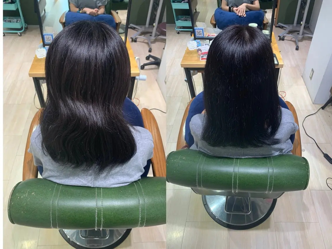セミロング カラー ブラウンカラー ダークブラウン パラッチ MIKAのヘアスタイル