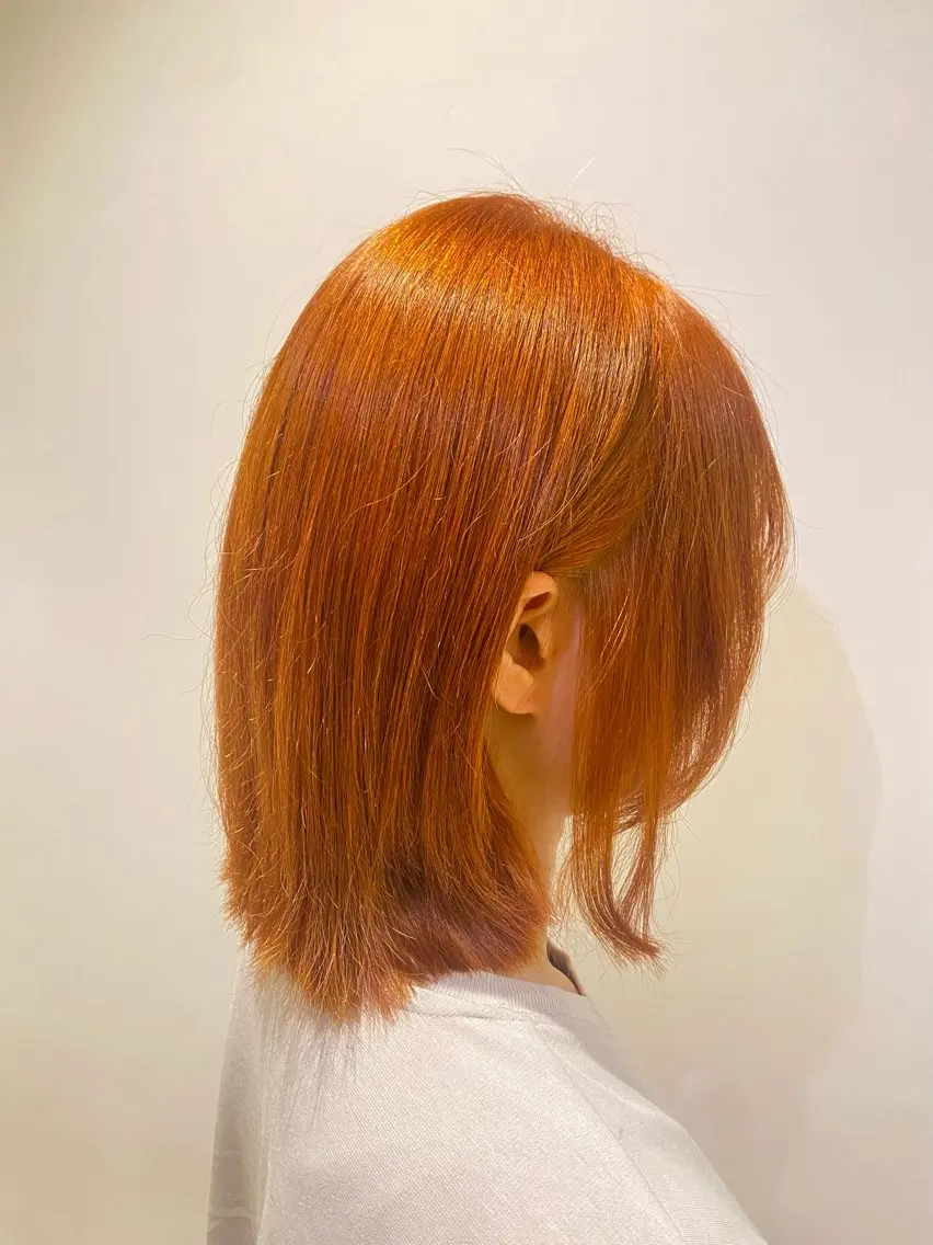 ミディアム カラー ヘアカラー トリートメント 🌹艶髪カラー🌹 津田晴加【西荻窪】のヘアスタイル