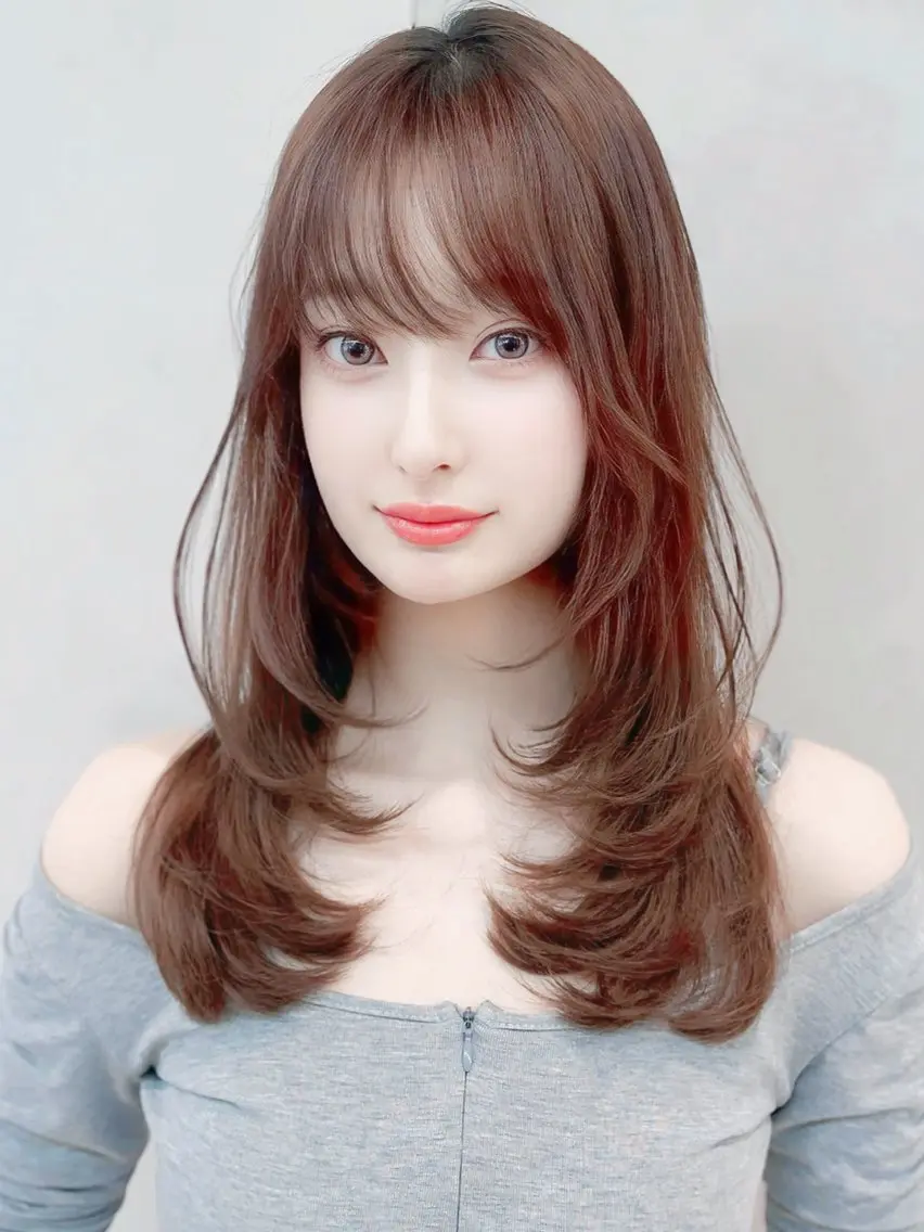 ミディアム カット 縮毛矯正 トリートメント 久米 春輝のヘアスタイル