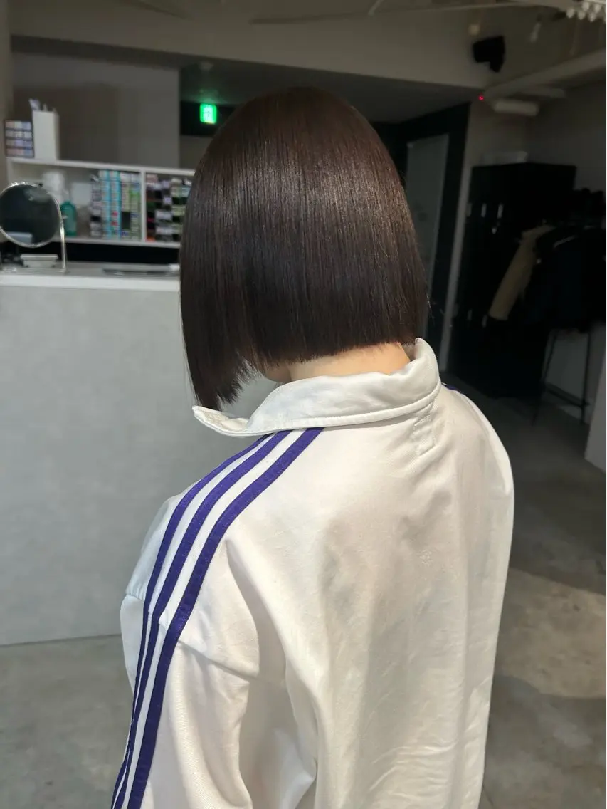 ショート カット ヘアカラー トリートメント えり 堀江/ボブ /レイヤー/艶髪のヘアスタイル