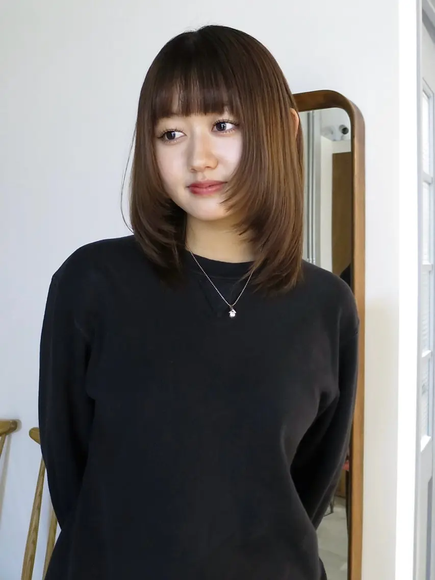 ミディアム レイヤーカット 中里 凜/無料カット 🎀/自由が丘のヘアスタイル