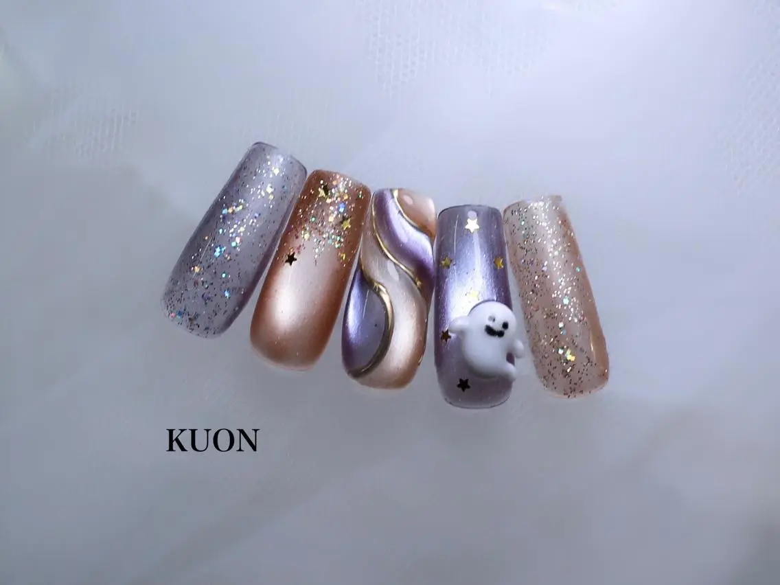 ネイル ハロウィン マグネットネイル yuka / KUONのネイルデザイン