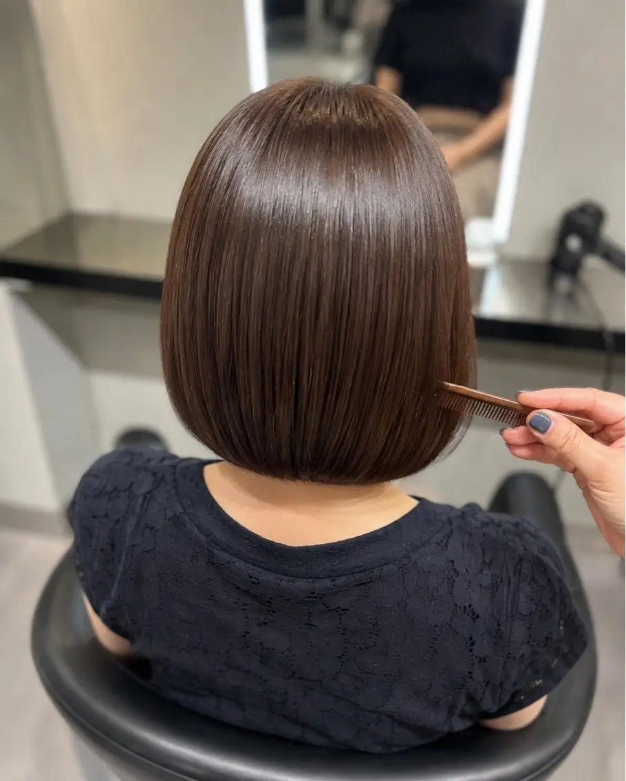 ミディアム カラー ブラウンカラー トリートメント 🌈ウルトワ水素 髪質改善naru🌈のヘアスタイル