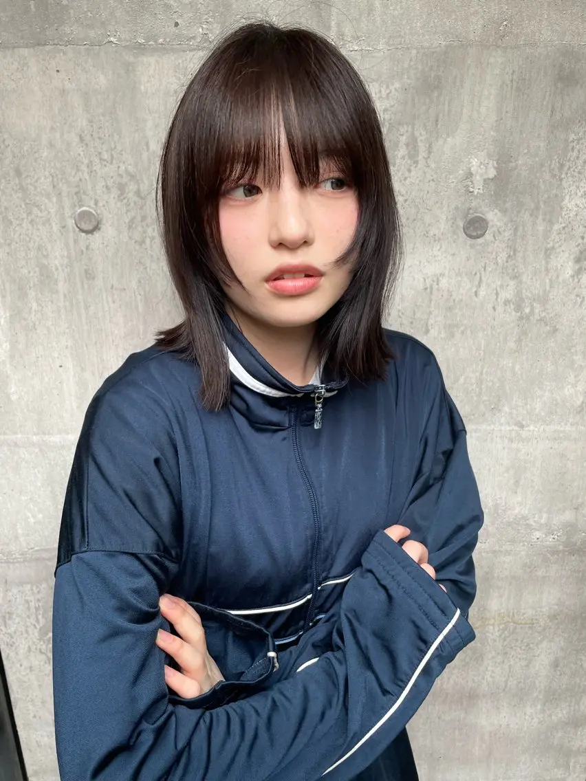 ミディアム ミディアムパーマ ボブ 顔まわりレイヤー 髪質改善 レイヤーカット 【お洒落パーマ】 Elme　肥塚康汰郎のヘアスタイル
