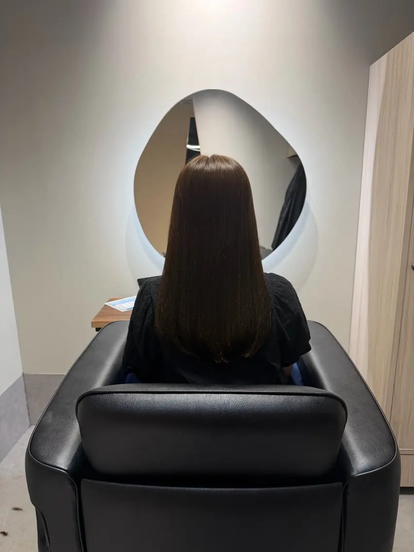 ロング カット ヘアカラー 縮毛矯正 トリートメント 博多美容室NAVY 橋本心縮毛矯正のヘアスタイル