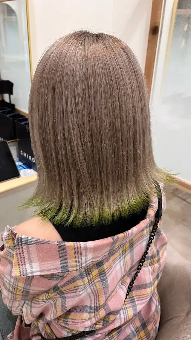 ミディアム カラー ブリーチ オハナ hanabi💫のヘアスタイル