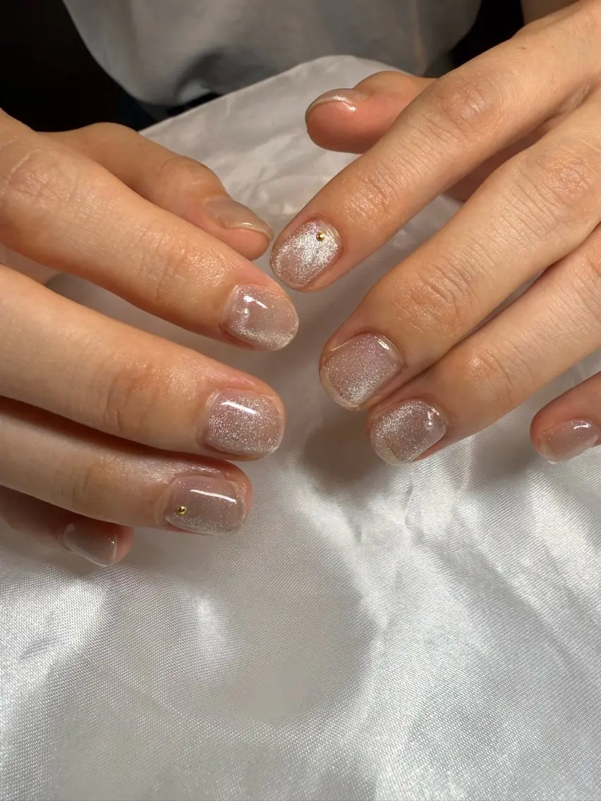ネイル 氷ネイル・うるうるネイル マグネットネイル ハンドネイル bylily yuriのネイルデザイン