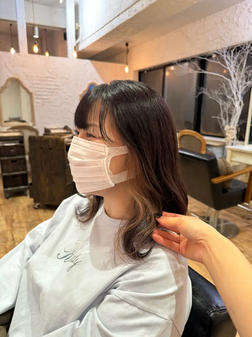 カラー ベージュカラー ブリーチ 遠藤 彩美/暖色系カラーのヘアスタイル