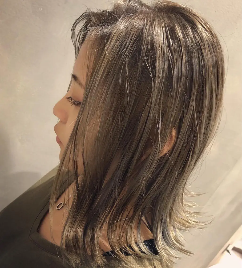 ミディアム カラー 髪質改善⭐️ 桜場のヘアスタイル