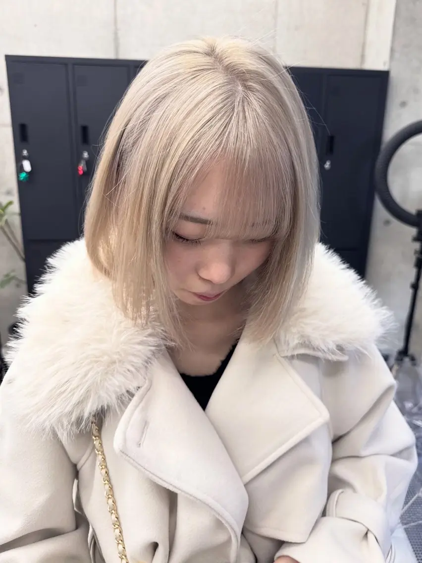 カラー ヘアカラー Asami/名古屋/ ハイトーン/デザインのヘアスタイル