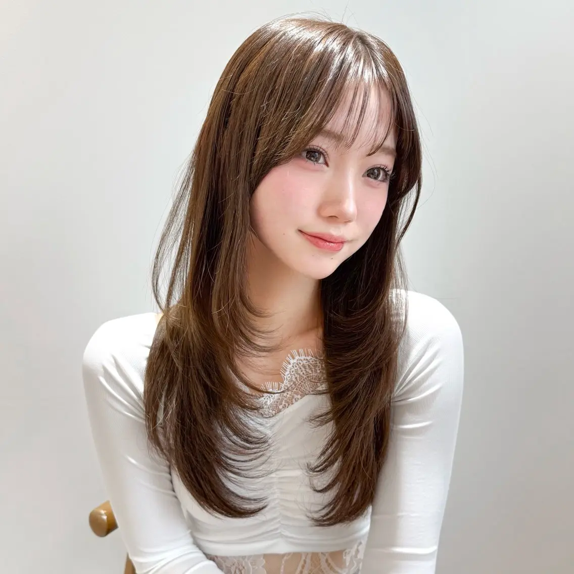 ロング 髪質改善 ヨシンモリ 韓国風ヘア レイヤーカット 原宿/韓国レイヤー ボブ/顔周りYasuのヘアスタイル