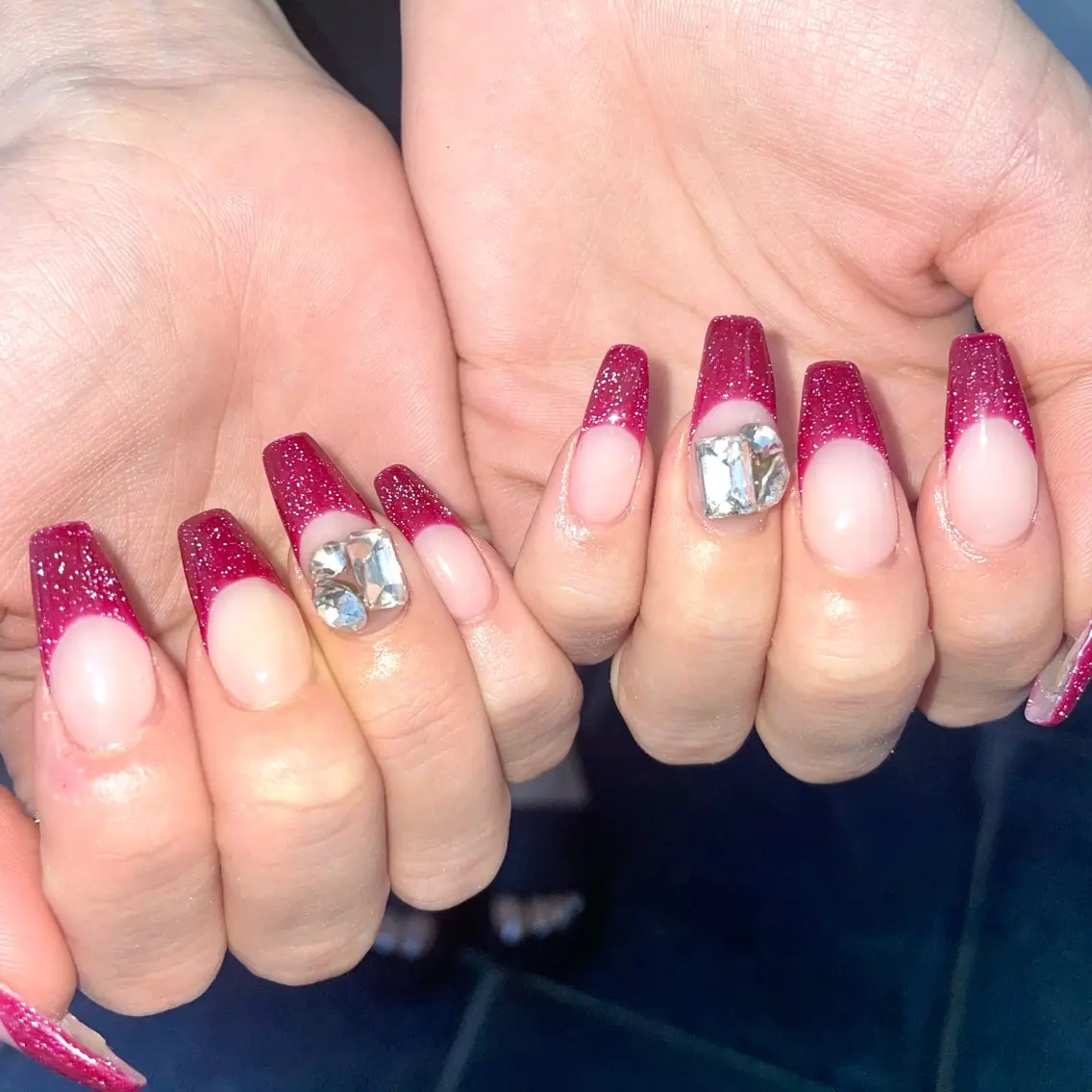 ネイル フラッシュネイル ストーンネイル ハンドネイル Nail ヌシん家 AKANEのネイルデザイン