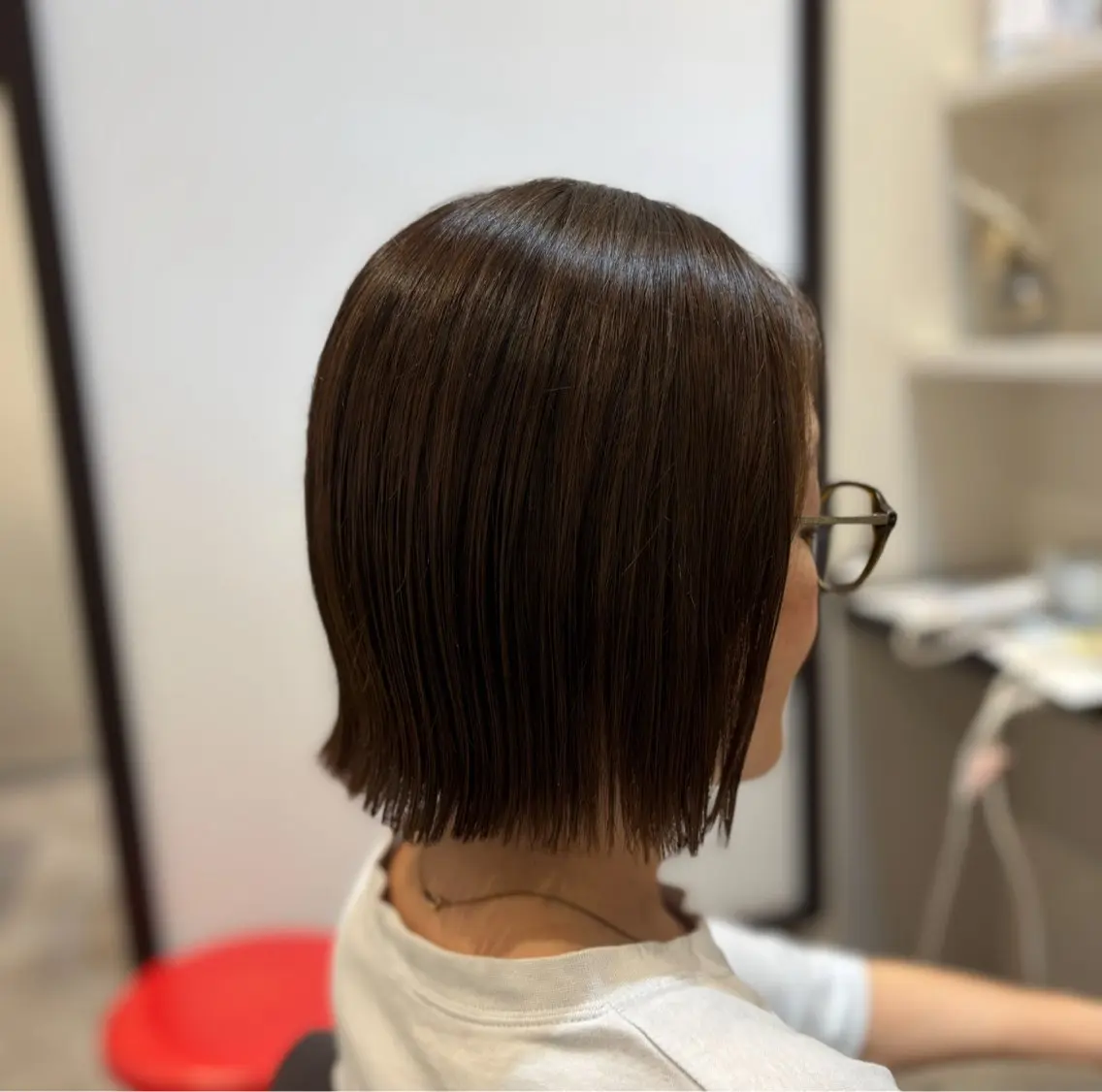 ショート ボブ カット 山下ちひろ/似合わせ /髪質改善/縮毛矯正のヘアスタイル