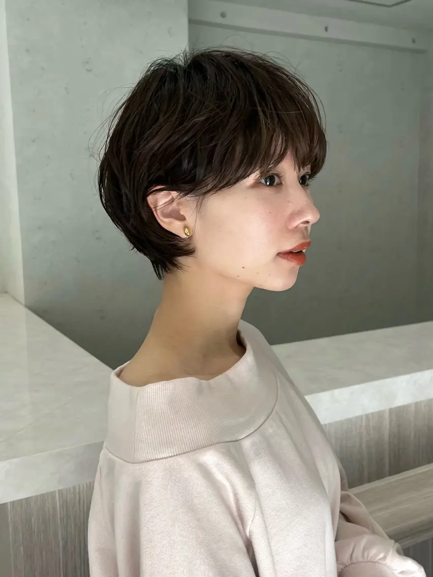 ショート カラー ダメージ、複雑履歴 の髪質改善 松本雄光のヘアスタイル