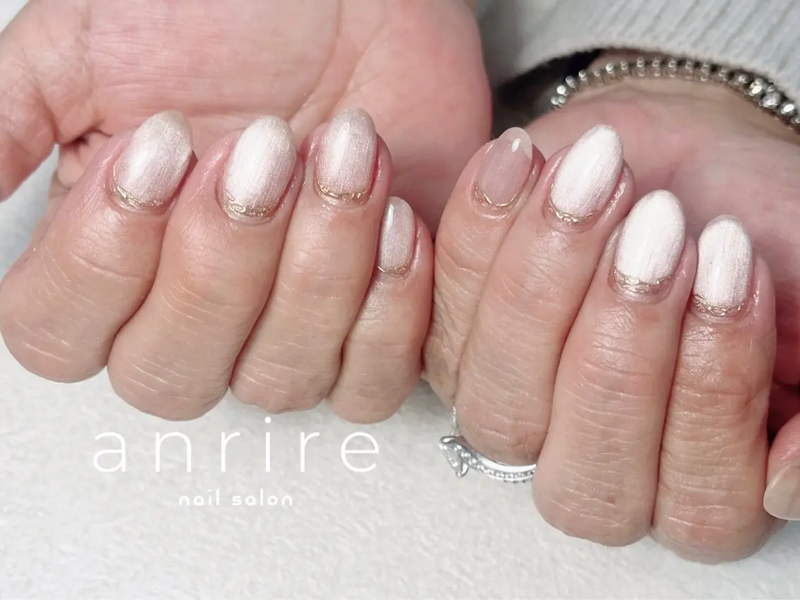 ネイル ジェルネイル キラキラネイル マグネットネイル ミラーネイル パラジェル nailsalon anrireのネイルデザイン
