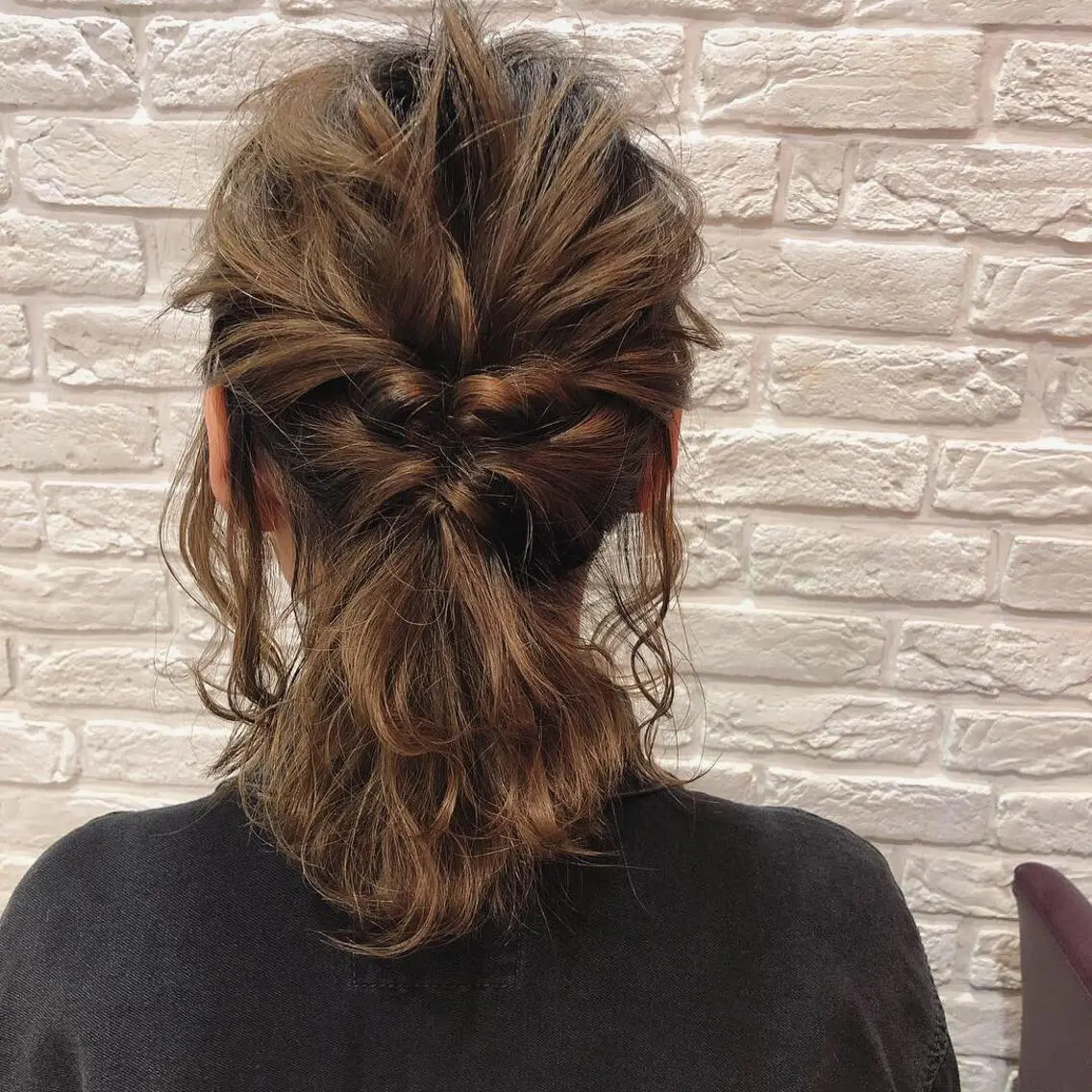 ミディアム 反橋 聖のヘアスタイル