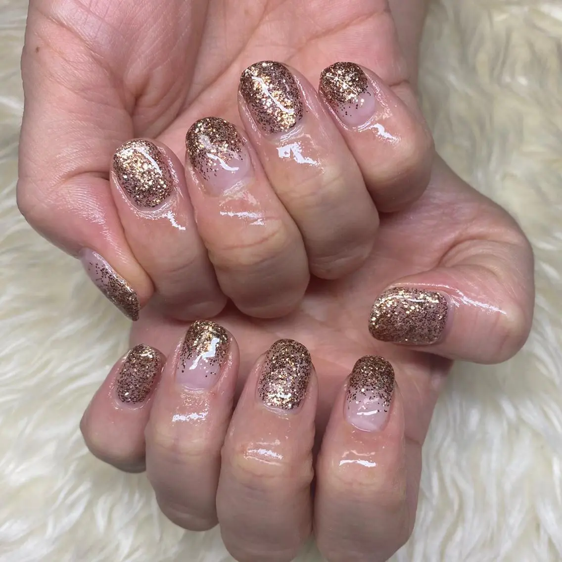 ネイル ラメ(グリッター) ラメグラデーション ワンカラーネイル ハンドネイル Nail&eye Belire 新宿のネイルデザイン