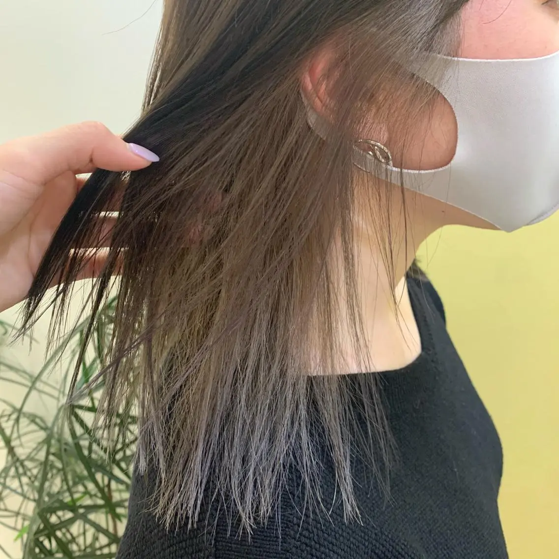 ミディアム カラー インナーカラー カット ヘアカラー トリートメント hubhair レイヤー/透明感のヘアスタイル
