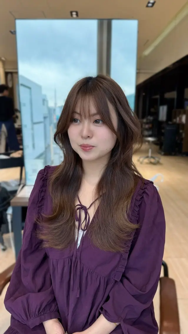 セミロング カラー ヘアアレンジ カット ヘアカラー トリートメント 顔周り&ミディアム 特化/池袋/kokiのヘアスタイル