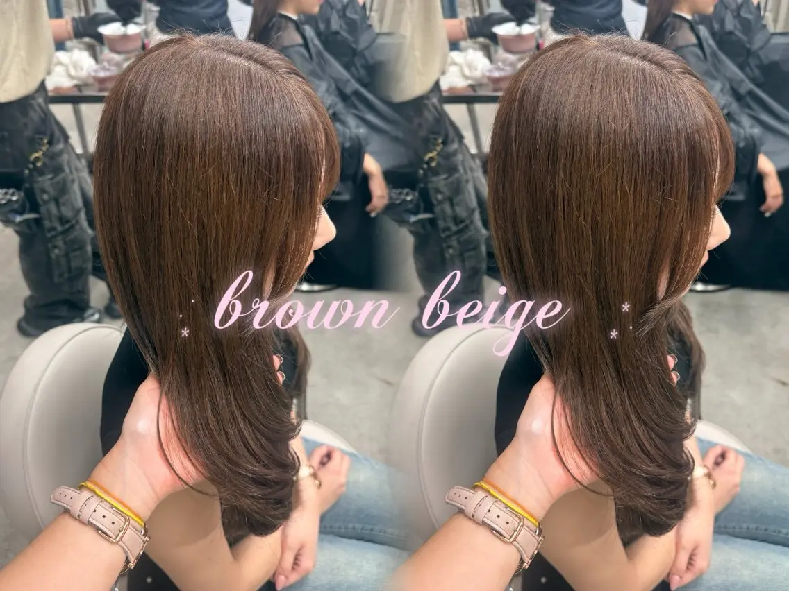 ロング カラー トリートメント ヘアカラー トリートメント レイヤーカット /顔周り/和奏︎♪のヘアスタイル