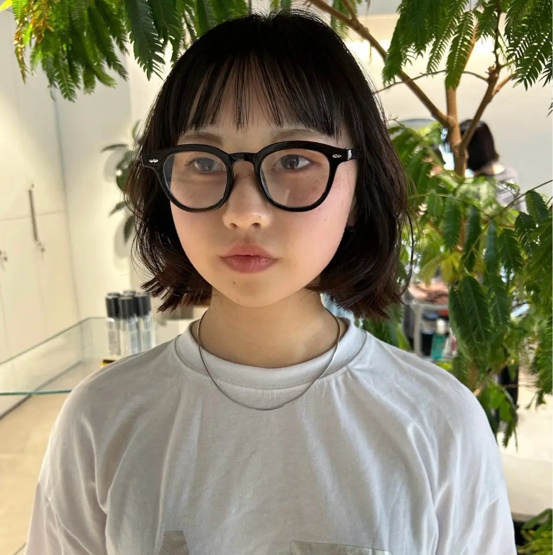 ミディアム 中村 果乃のヘアスタイル