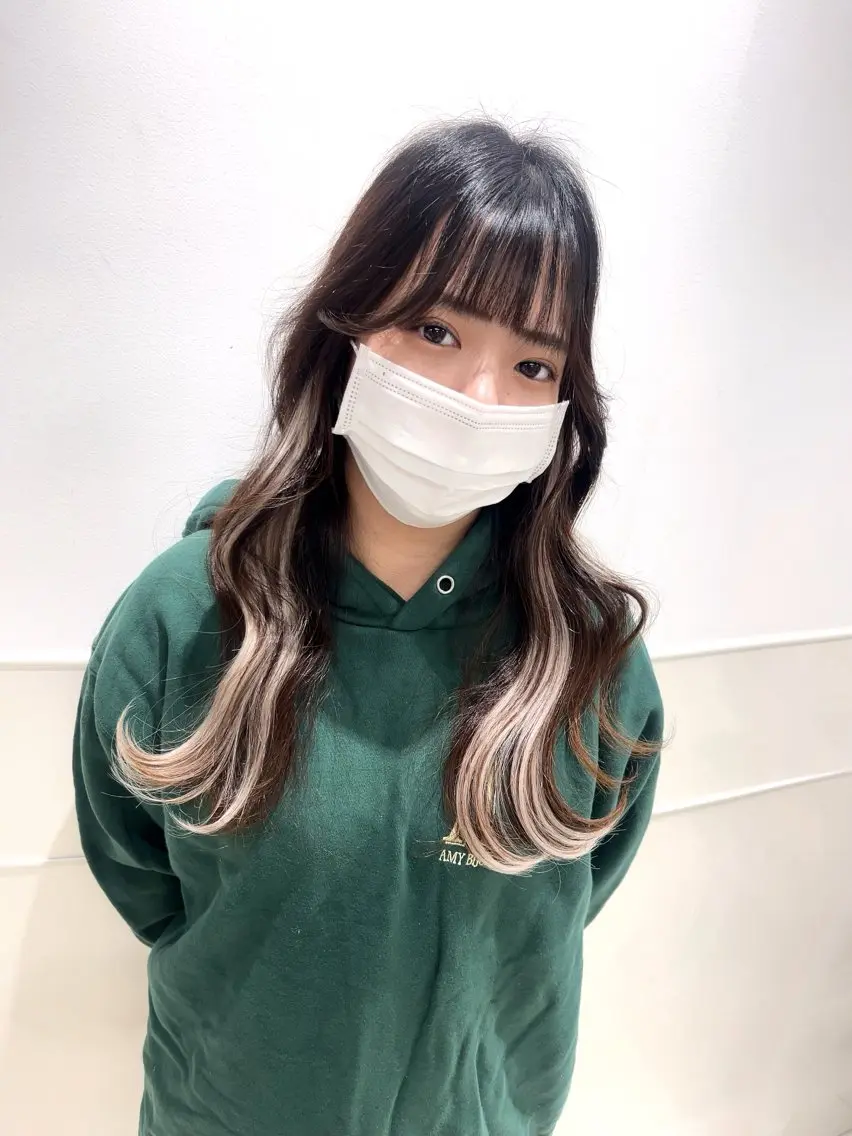 ロング カラー シールエクステ エクステ エクステ りおな/髪質改善/ カラー /平尾のヘアスタイル