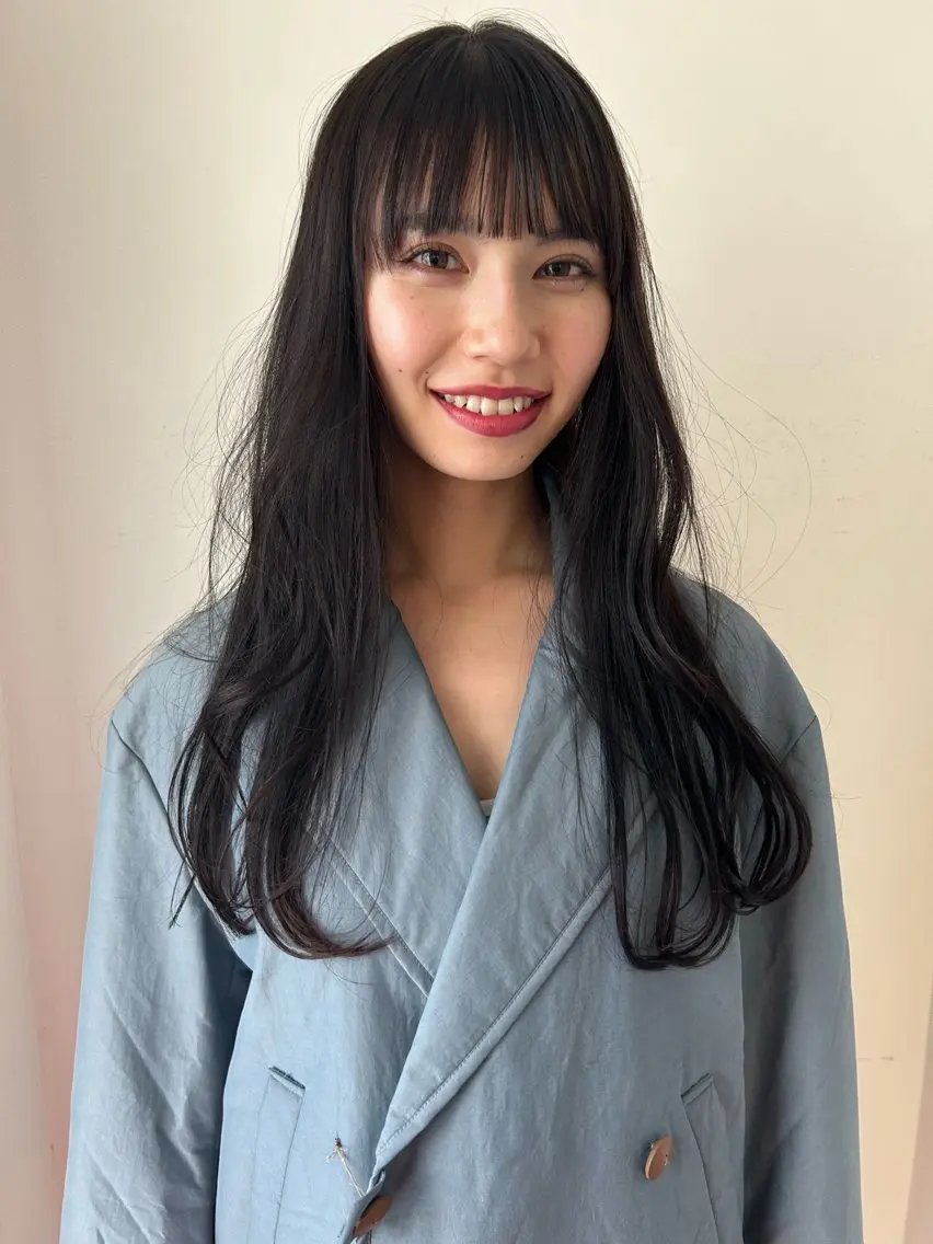 ロング カット 縮毛矯正 トリートメント 村上雅人 ナチュラルモードのヘアスタイル