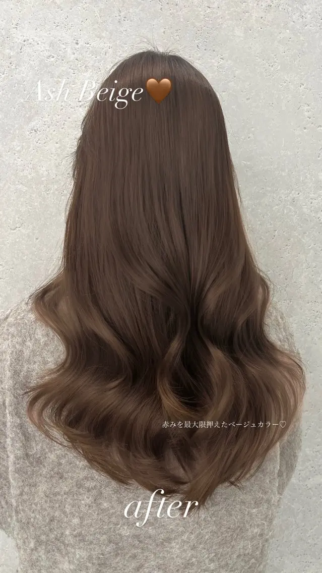 ロング カラー ヘアカラー ヘアセット 🤍韓国ヘア特化 🤍力丸🤍のヘアスタイル