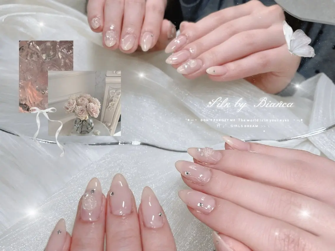 ネイル 𝐒𝐢𝐥𝐤 🎀𝐚𝐧𝐧𝐚のネイルデザイン