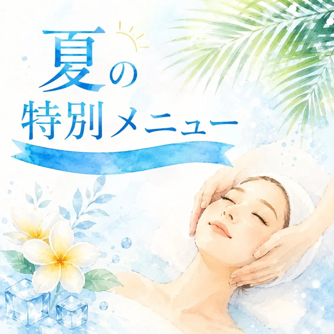 ☀️夏の紫外線対策☀️アドバンスコース 50分+紫外線ケアパック付✨メニュー🍒の写真