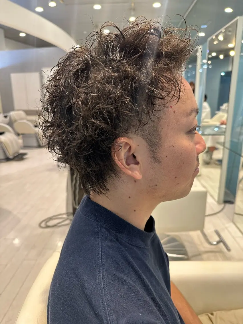 パーマ メンズ メンズパーマ スパイラルパーマ メンズカット 井上　凜太郎のヘアスタイル