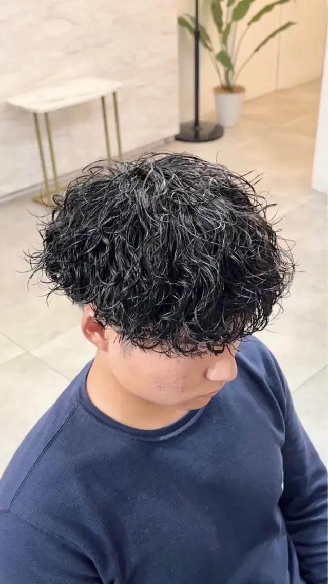 パーマ メンズ メンズパーマ 波巻きパーマ メンズパーマ/新宿/ サイカショウイチのヘアスタイル