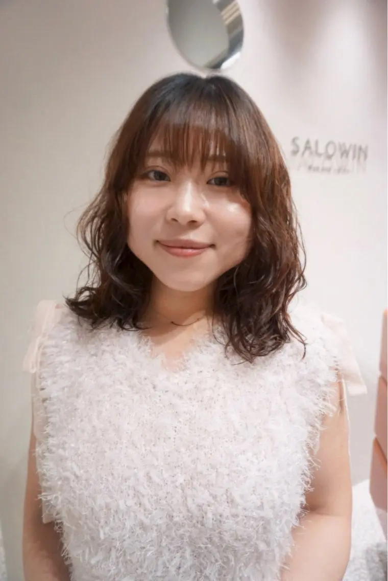 ミディアム パーマ ミディアムパーマ カット パーマ 大卒フリーランス 美容師☆ぬくいせいなのヘアスタイル