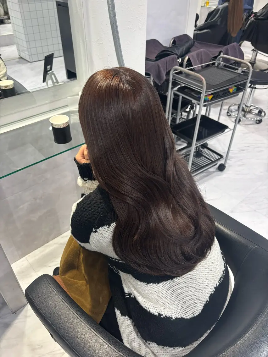ロング カラー ヘアカラー トリートメント 髪質改善🩰透明感カ ラー🎀hinanoのヘアスタイル