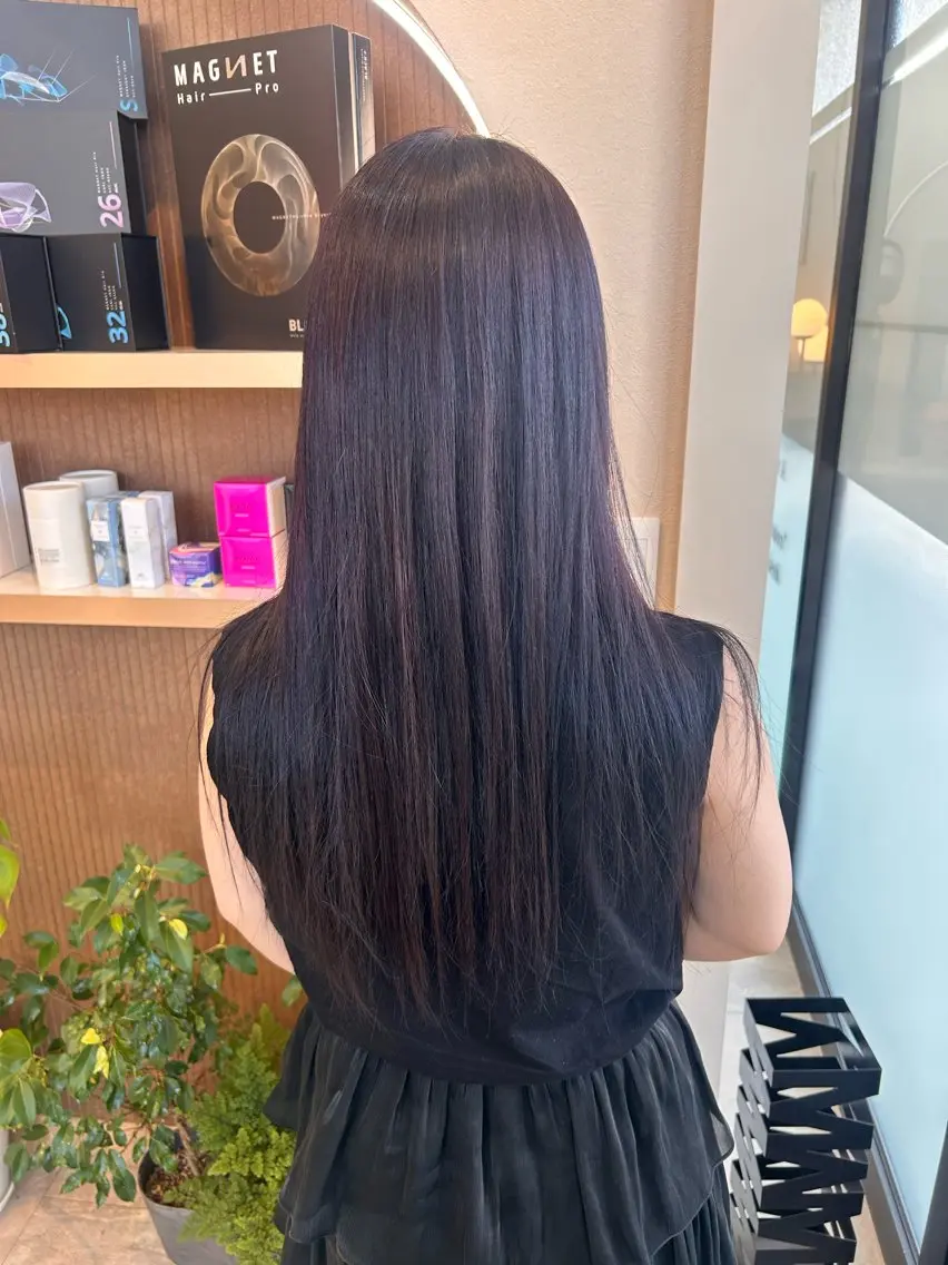 ロング カラー ブリーチ ダブルカラー バイオレットカラー roan宗像店 Megumiのヘアスタイル