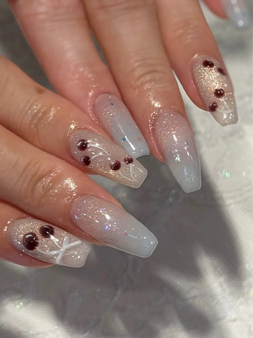 ネイル アートネイル 春ネイル yume 🎀大人ガーリー🎀のネイルデザイン