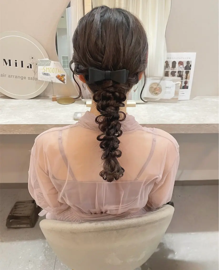 セミロング ヘアアレンジ Mila chihiroのヘアスタイル