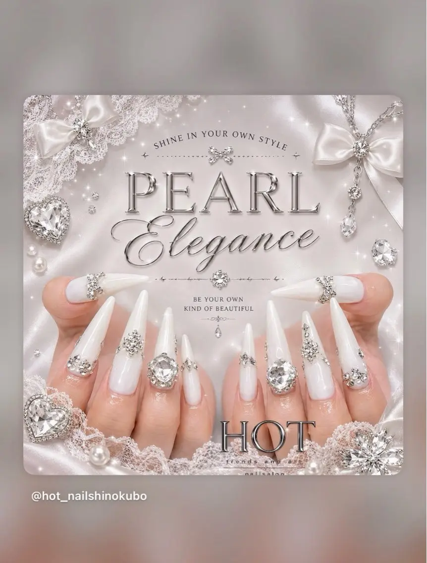 ネイル アートネイル オーロラネイル クリアネイル 長さ出し フレンチネイル ハンドネイル HOT Nail Salonのネイルデザイン