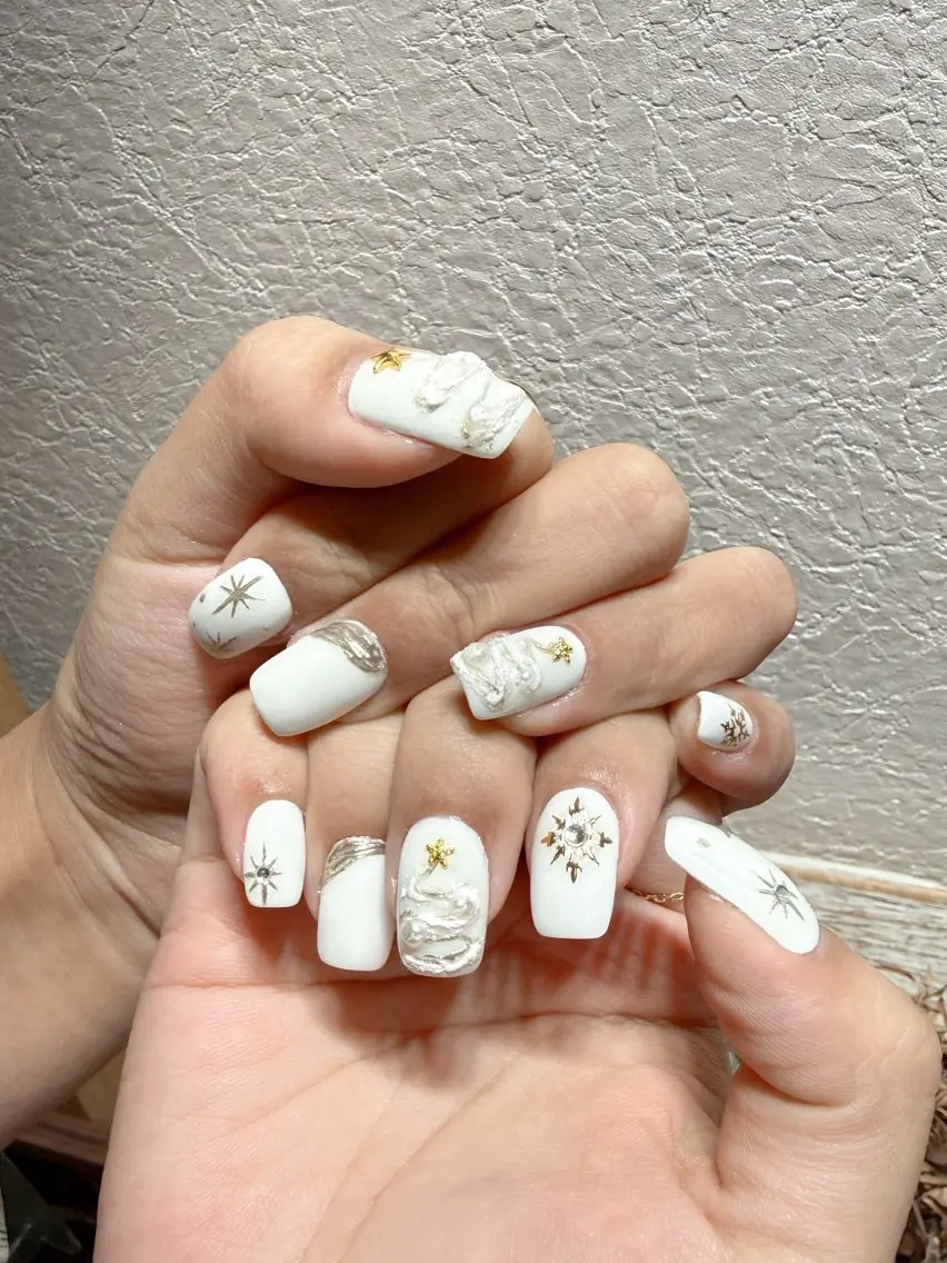 ネイル アートネイル フットネイル ジェルネイル ハート マグネットネイル babarla Nailのネイルデザイン
